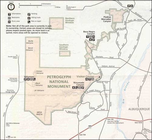Petroglyph National Monument, New Mexico Map