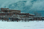 Taos Pueblo in Snow